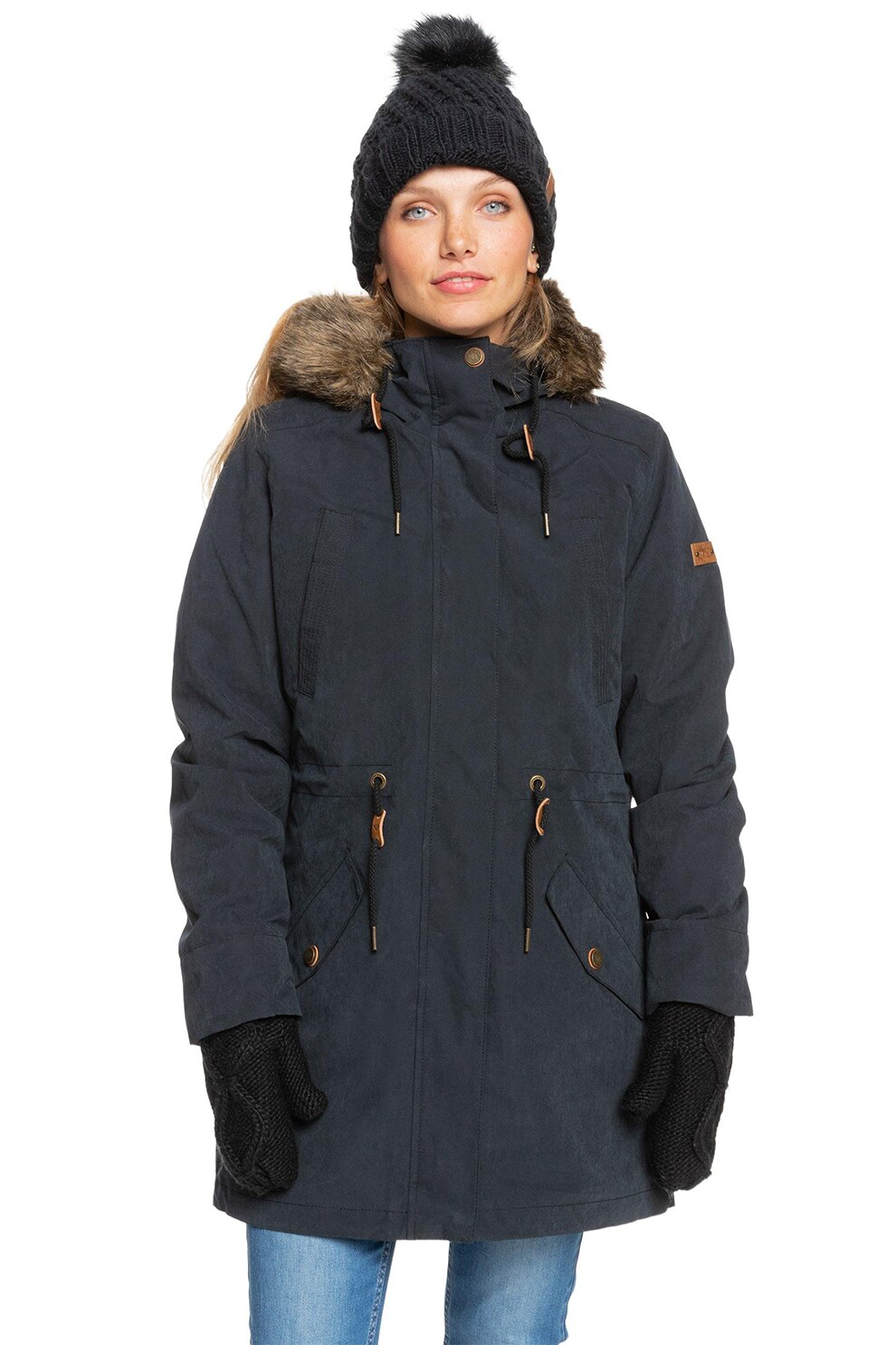 ROXY, Jacheta impermeabila Amy 3-In-1, Negru